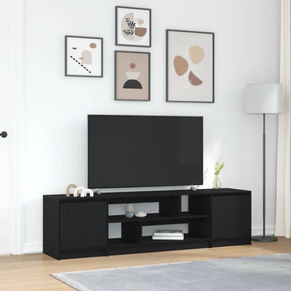 Móvel de TV 188,5x41x50 cm derivados de madeira carvalho preto
