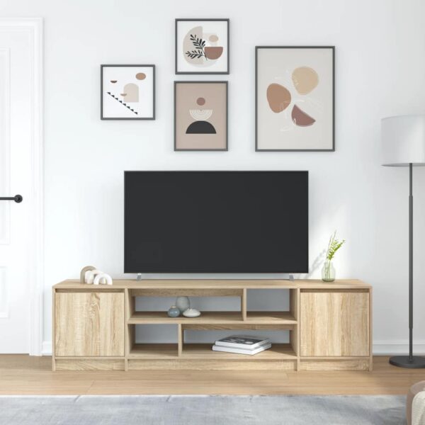 Móvel de TV 188,5x41x50 cm derivados de madeira carvalho sonoma - Image 2
