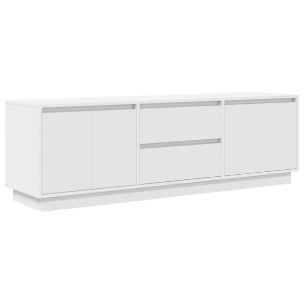 Móvel de TV com luzes LED 160,5x41x50 cm branco - Image 2