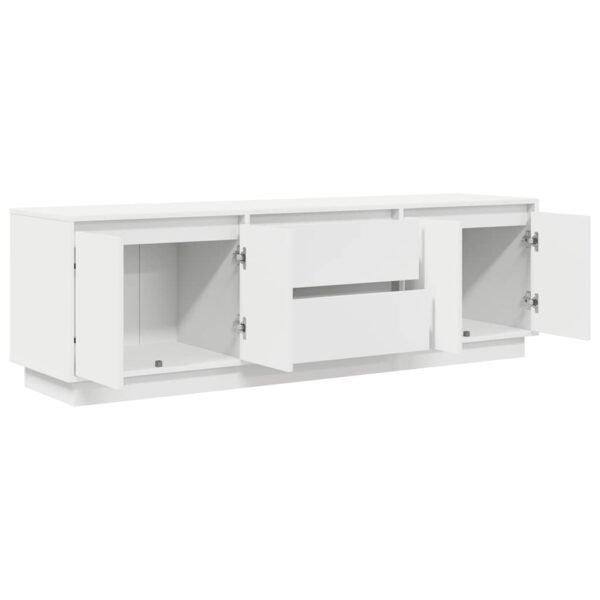 Móvel de TV com luzes LED 160,5x41x50 cm branco - Image 5