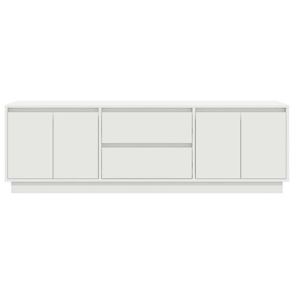 Móvel de TV com luzes LED 160,5x41x50 cm branco - Image 6