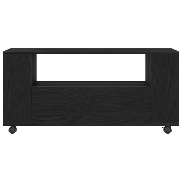 Móvel TV c/rodas 102x34,5x43cm deriv.madeira carvalho preto - Image 5
