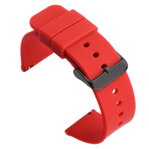 CORREA SILICONA 20MM ROJO PASADOR SMARTWATCH ***
