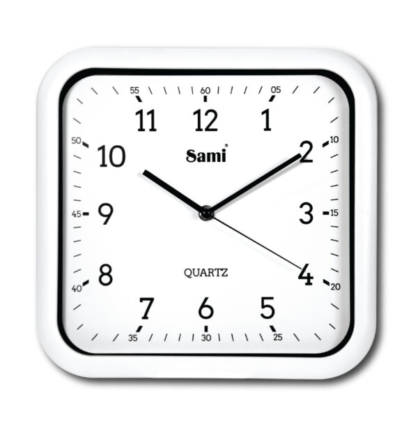 RELOJ DE PARED SAMI CUAD. 30CM BLANCO