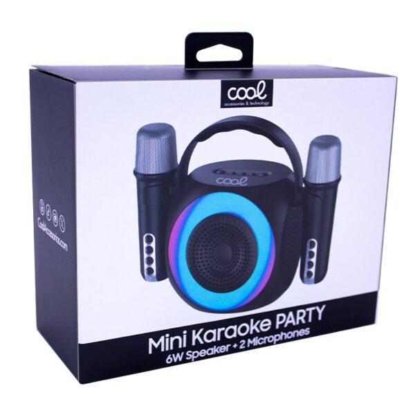 Altavoz Bluetooth Universal Música 6W COOL Mini Karaoke Party + 2 Micrófonos Negro - Image 6