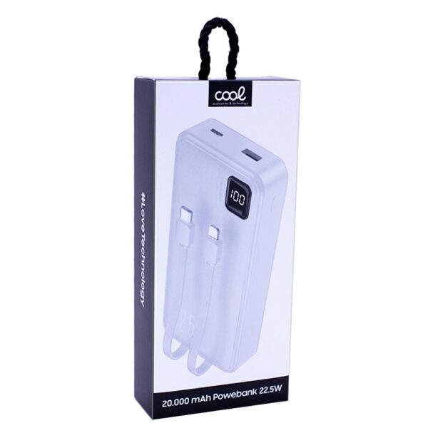 Bateria Externa Universal Power Bank 22.5W 20.000 mAh (Tipo-C / Lightning) COOL Blanco - Image 9