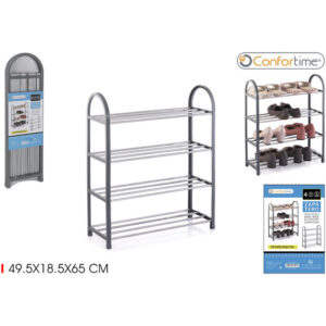 ZAPATERO MET/PLA.4P 49.5X18.5X65CM CONFORTIME
