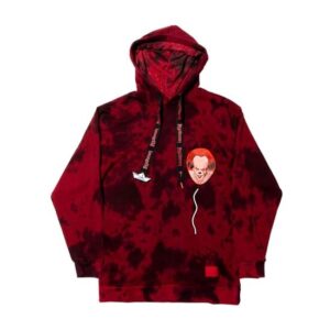 SUDADERA UNISEX CON CAPUCHA CARA DE PENNYWISE EN GLOBO L