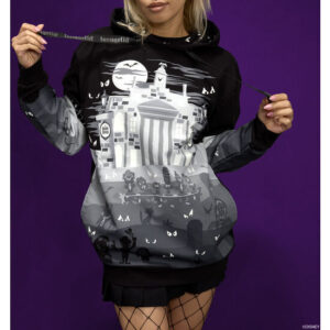 SUDADERA UNISEX QUE BRILLA EN LA OSCURIDAD THE HAUNTED MANSION -TALLA XXXL