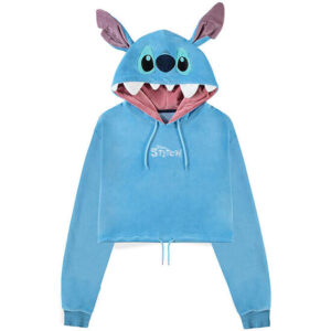 SUDADERA CROP TOP STITCH CON PARCHES DE FIELTRO S
