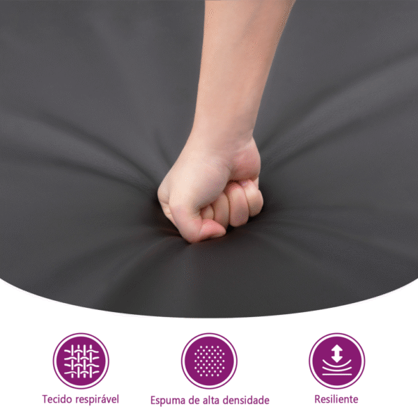 Banco 100x35x41 cm couro artificial preto - Image 7