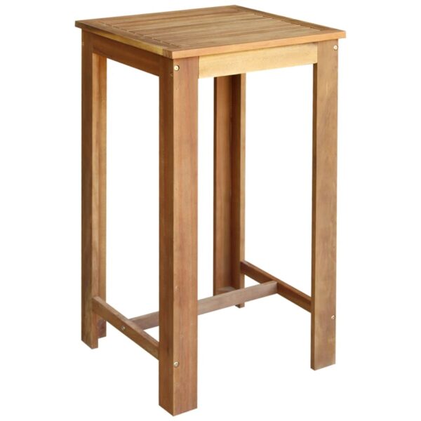 Conjunto mesa e cadeiras de bar 3 pcs madeira de acácia maciça - Image 2