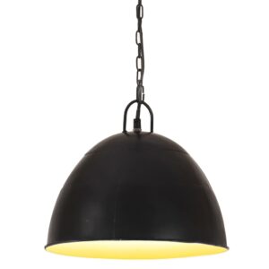 Candeeiro suspenso vintage indust. redondo 25 W 31 cm E27 preto
