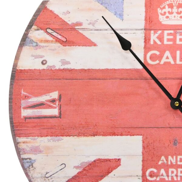 Relógio de parede vintage UK 60 cm - Image 3