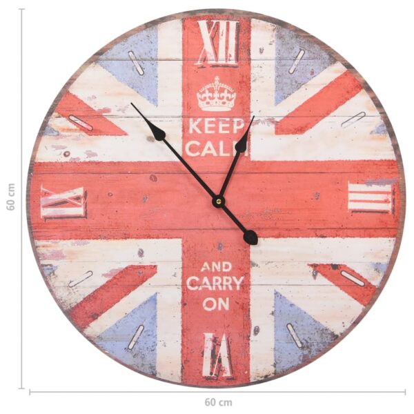 Relógio de parede vintage UK 60 cm - Image 4