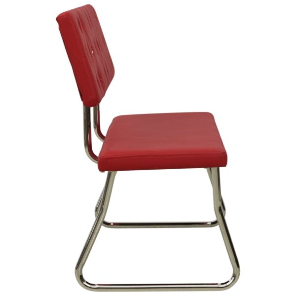 Banco 110 cm couro artificial vermelho tinto - Image 3