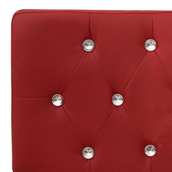 Banco 110 cm couro artificial vermelho tinto - Image 5