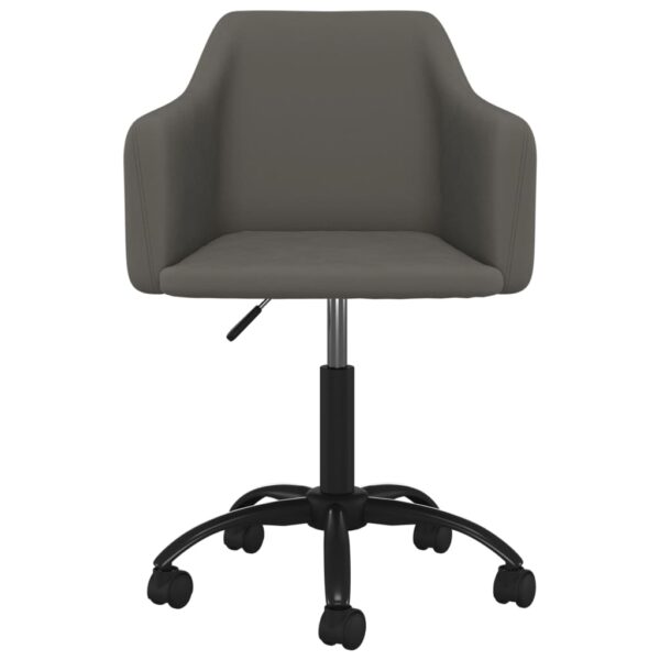 Cadeiras de jantar giratórias 2 pcs veludo cinzento-escuro - Image 3