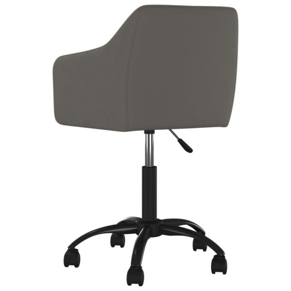 Cadeiras de jantar giratórias 2 pcs veludo cinzento-escuro - Image 5