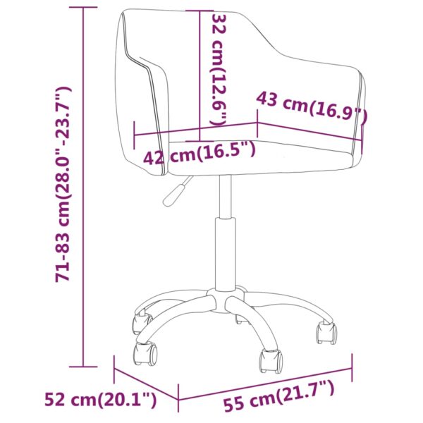 Cadeiras de jantar giratórias 2 pcs veludo cinzento-escuro - Image 9