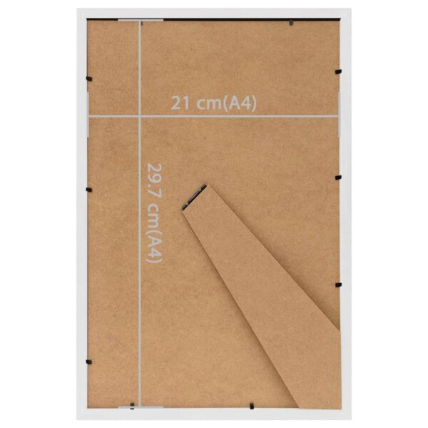 Molduras para mesa 3 pcs 21x29,7 cm MDF branco - Image 8