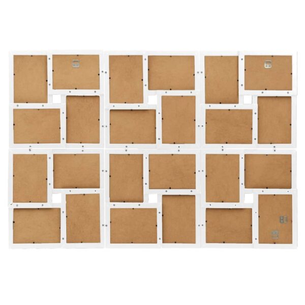 Moldura para 24 (13x18 cm) fotografias MDF branco - Image 3