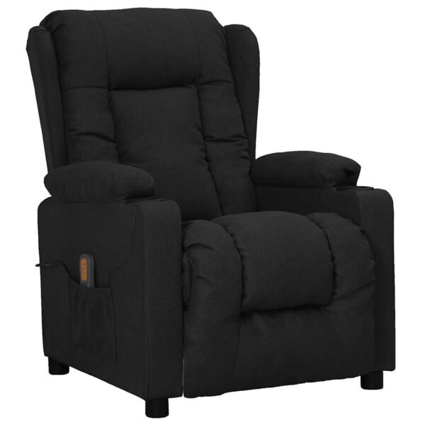 Poltrona de massagens elevatória tecido preto - Image 2