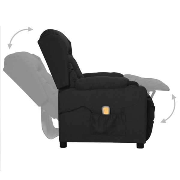 Poltrona de massagens elevatória tecido preto - Image 5