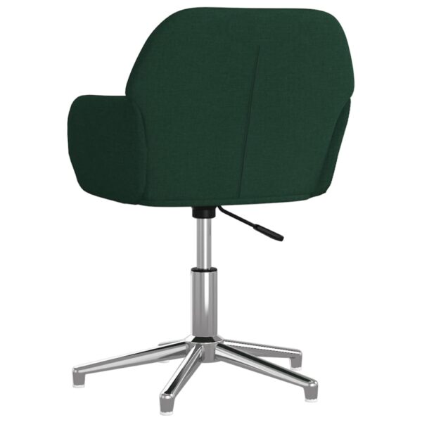Cadeiras de jantar giratórias 2 pcs tecido verde-escuro - Image 5