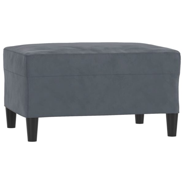 4 pcs conjunto de sofás com almofadões veludo cinzento-escuro - Image 5