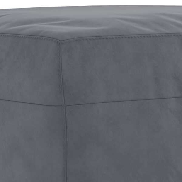 4 pcs conjunto de sofás com almofadões veludo cinzento-escuro - Image 7