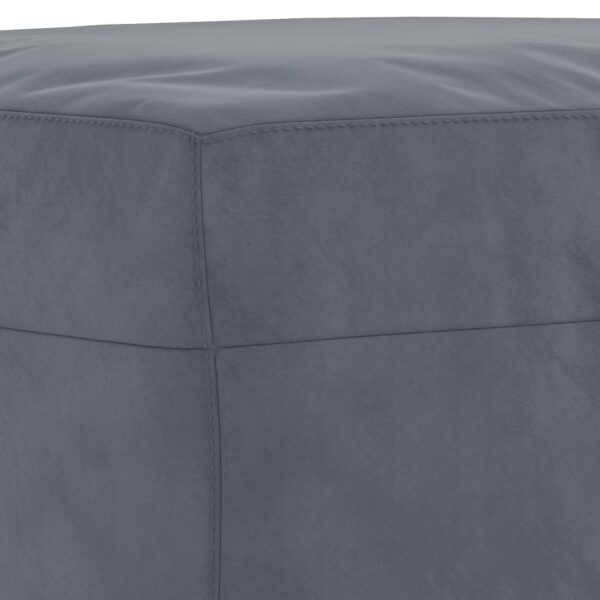 3 pcs conjunto de sofás com almofadões veludo cinzento-escuro - Image 6
