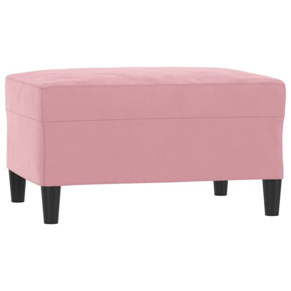 3 pcs conjunto de sofás com almofadões veludo rosa - Image 4
