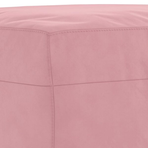 3 pcs conjunto de sofás com almofadões veludo rosa - Image 6