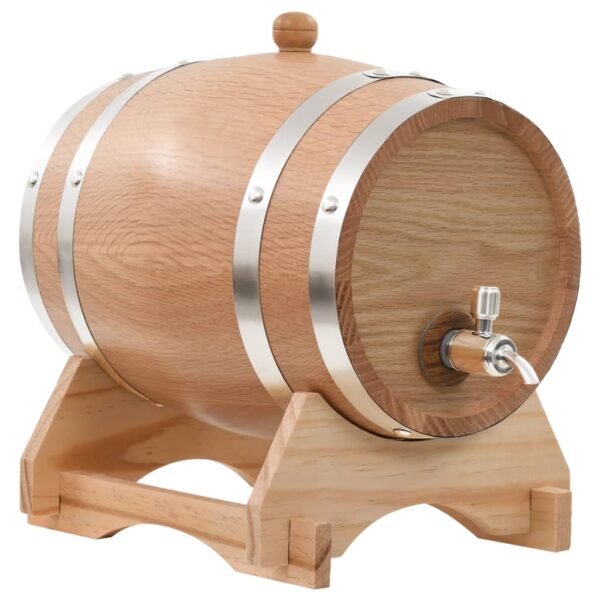 Barril de vinho com torneira em madeira de carvalho maciça 6 L