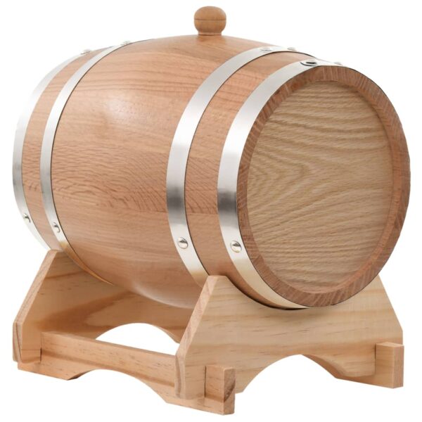 Barril de vinho com torneira em madeira de carvalho maciça 6 L - Image 3