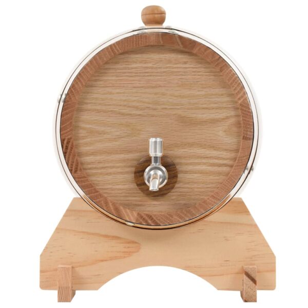 Barril de vinho com torneira em madeira de carvalho maciça 6 L - Image 4