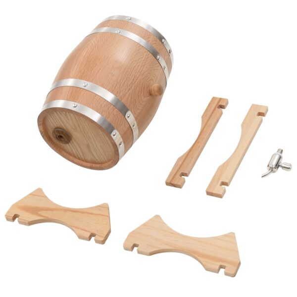 Barril de vinho com torneira em madeira de carvalho maciça 6 L - Image 8