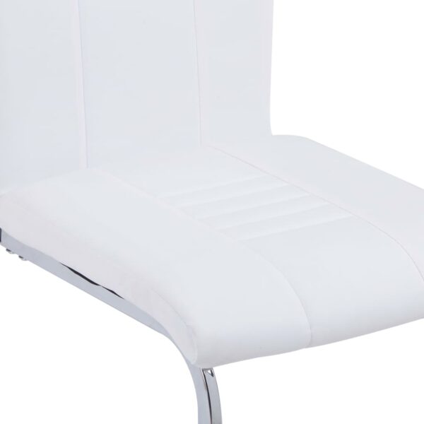 5 pcs conjunto de jantar couro artificial branco - Image 9