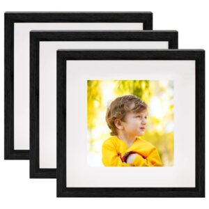 Molduras 3D 3 pcs 23x23 cm para fotografia de 13x13 cm preto
