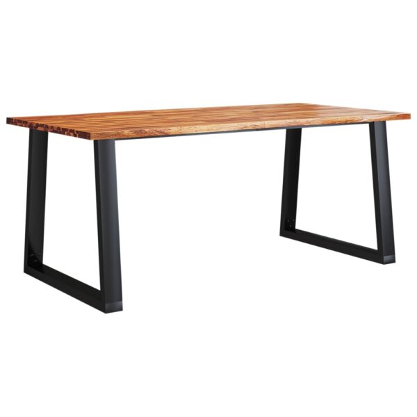 3 pcs conjunto de jantar c/ bordas vivas acácia maciça - Image 2