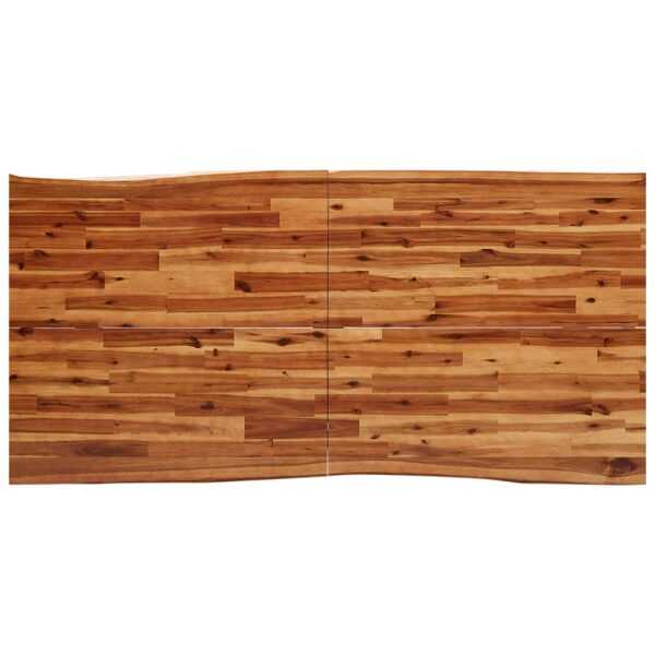 3 pcs conjunto de jantar c/ bordas vivas acácia maciça - Image 4