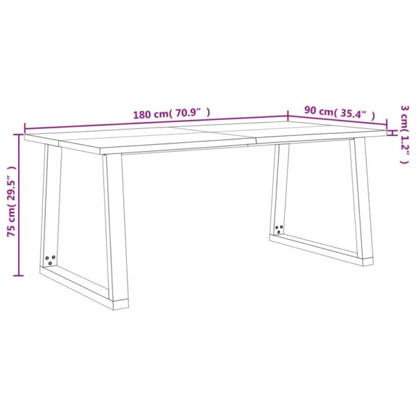 3 pcs conjunto de jantar c/ bordas vivas acácia maciça - Image 10