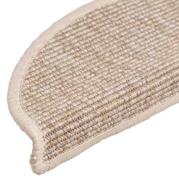 Tapetes de escada adesivos 15 pcs 56x17x3 cm bege-claro - Image 6