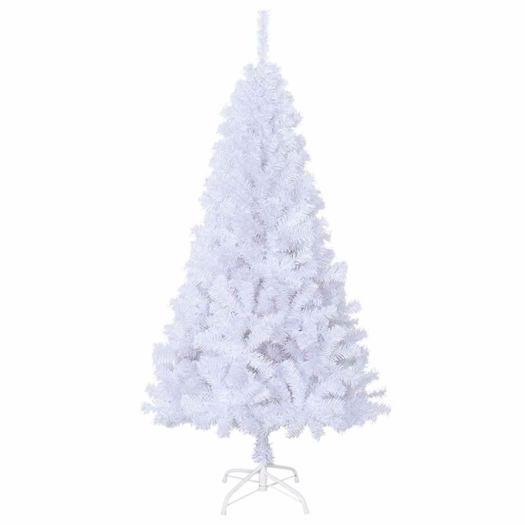 Árvore de Natal artificial com ramos grossos 120 cm PVC branco - Image 3