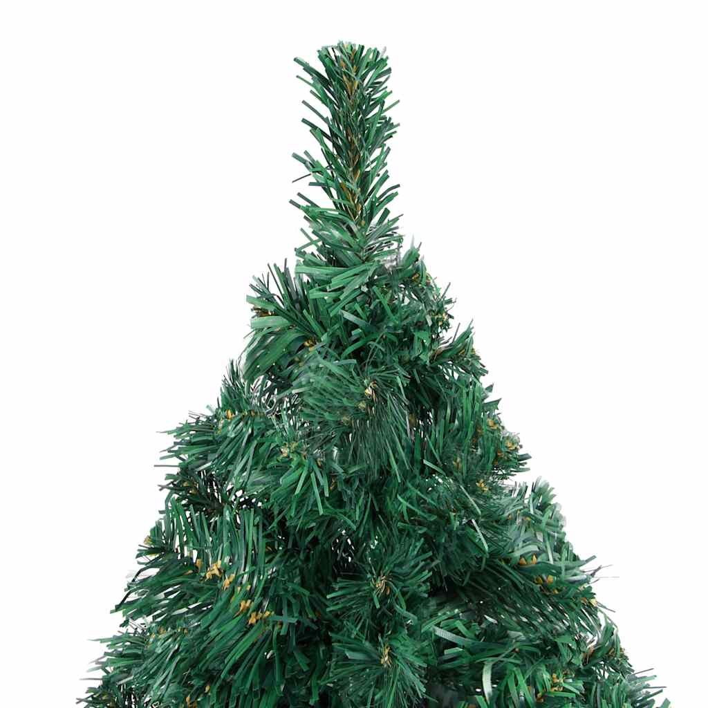 Árvore Natal artificial pré-iluminada c/ bolas 210 cm PVC verde - Image 3