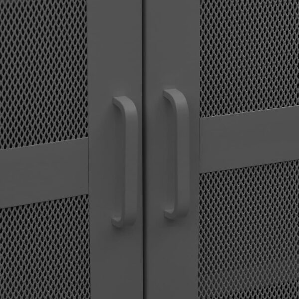Aparador de arrumação industrial 70x40x115 cm metal antracite - Image 6