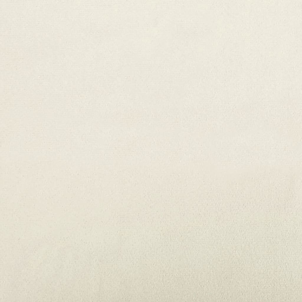 Banco com almofadões 120,5x65x75 cm veludo cor creme - Image 6
