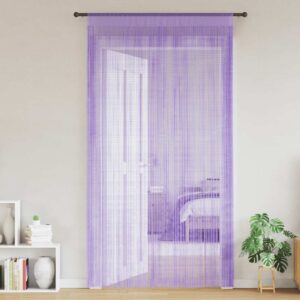 Cortinas de fios 2 pcs 140x250 cm roxo